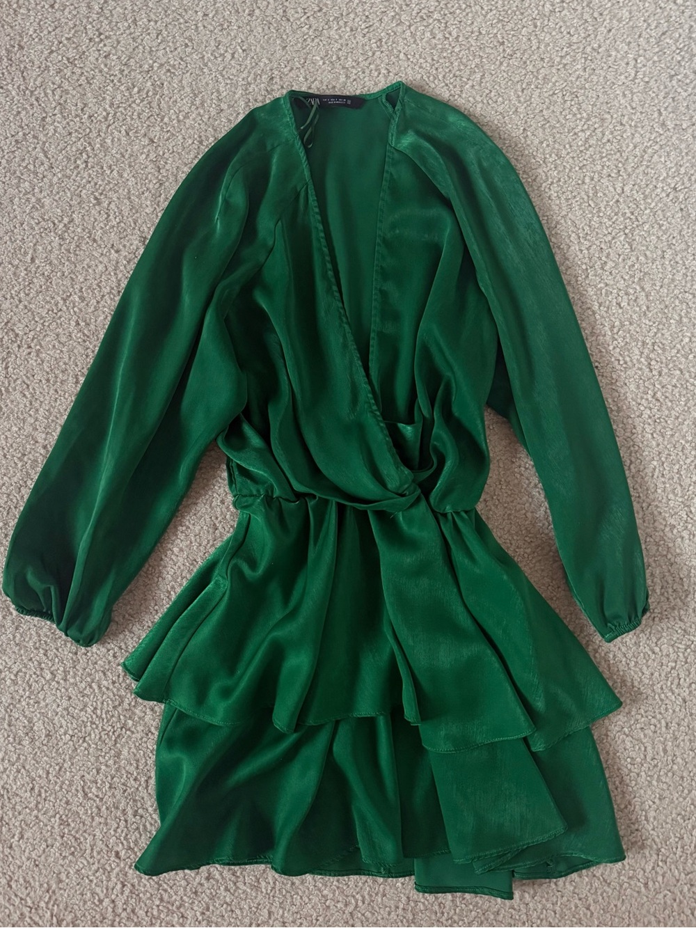 Zara Green Ruffle Dress - Women